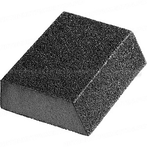 Губка шлифовальная STAYER "MASTER" угловая, зерно - оксид алюминия, Р180, 100 x 68 x 42 x 26 мм, средняя жесткость